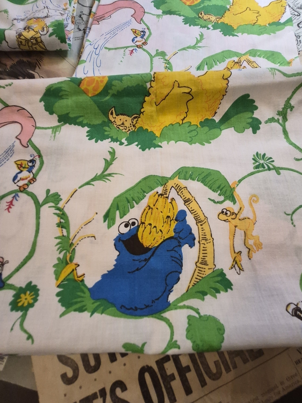 Sesame Street CURTAINS 3 PANELS TOTAL VINTAGE - Picture 5 of 6